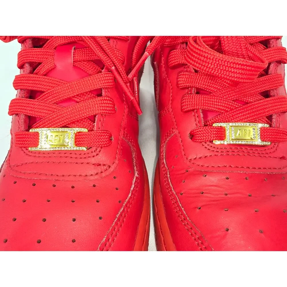 Nike Air Force 1 Low LV8 Leather University Red Big Kids Shoes Size 6.5Y
